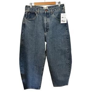 Anthropologie ETICA Jeans Cassel Ultra High Barrel in Bluestone, Size 31 
NEW